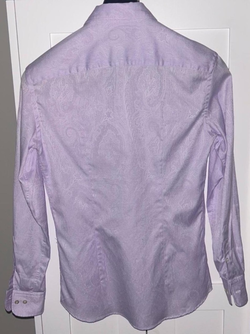 Etro Paisley Lavender Men's Dress Shirt Made in Italy Size 39 (medium)